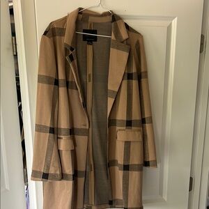 Sanctuary Tan and Black Plaid Coat
